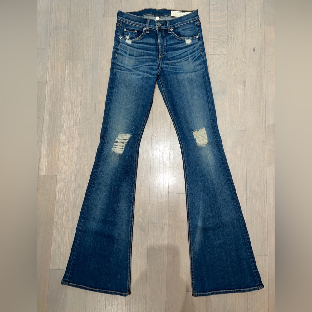 Rag & Bone/JEAN Beckett 10 Inch Bell Jeans Sz 27 Brand New